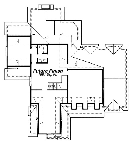 Attic image of Essex House Plan